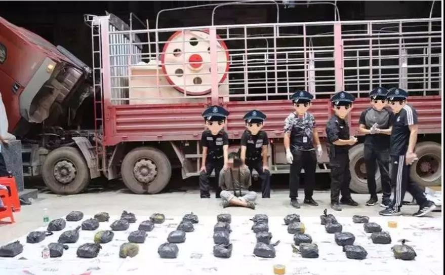 靖西临县查获一大货车上藏匿的40包毒品，近40kg - 靖西市·靖西网