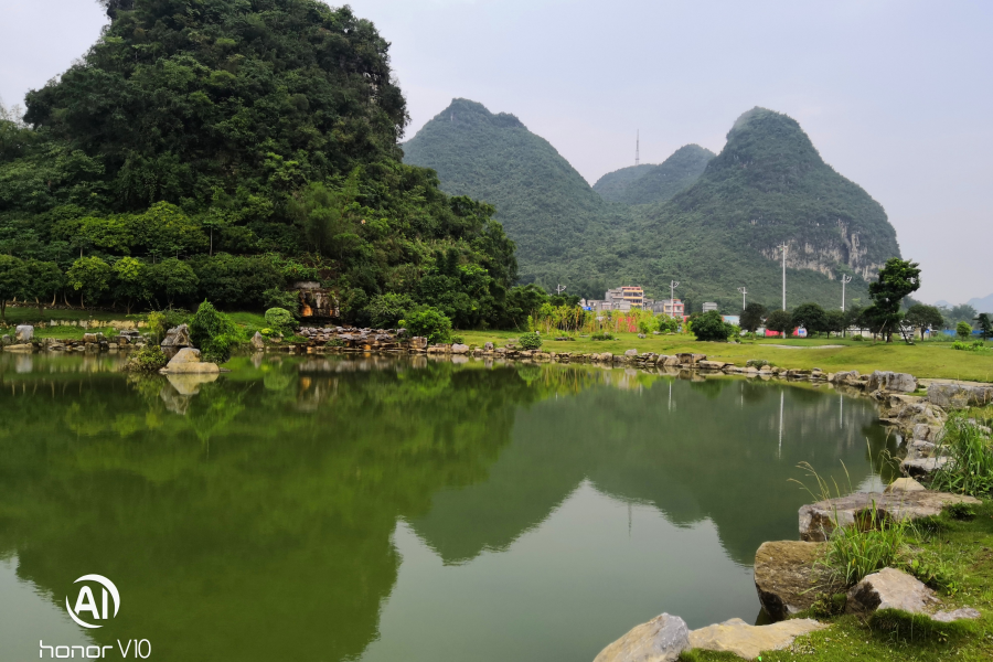 雨中的太极公园 - 靖西市·靖西网