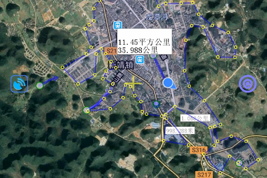 百色各县城区卫星图 - 靖西市·靖西网