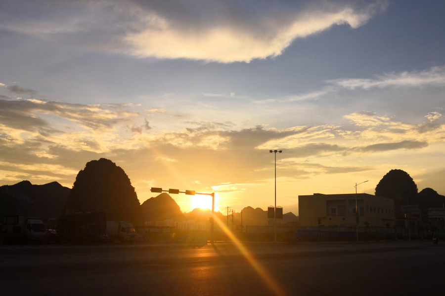 太极公园上看日出 - 靖西市·靖西网