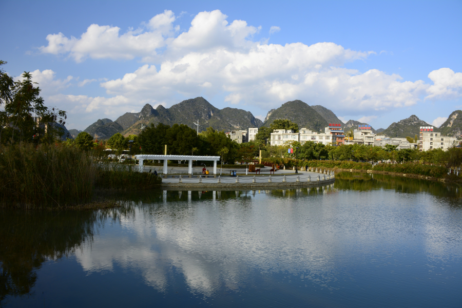 阳光正好，龙潭湿地公园的醉美 - 靖西市·靖西网