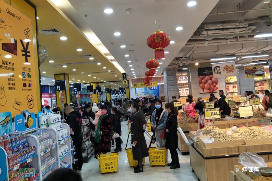 疫情期的靖西:初三，体验超市。 - 靖西市·靖西网