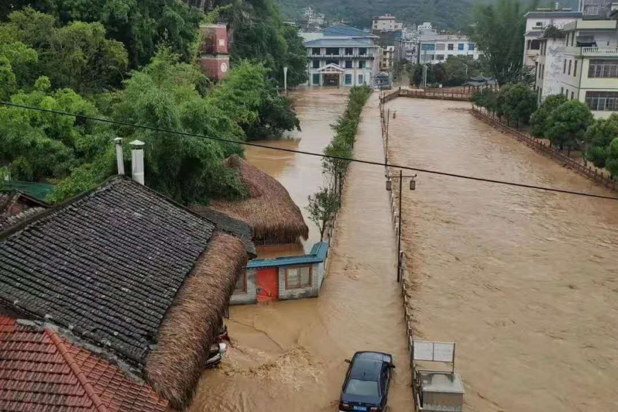 广西那坡县遭遇特大洪灾。 - 靖西市·靖西网