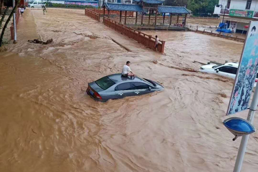 广西那坡县遭遇特大洪灾。 - 靖西市·靖西网