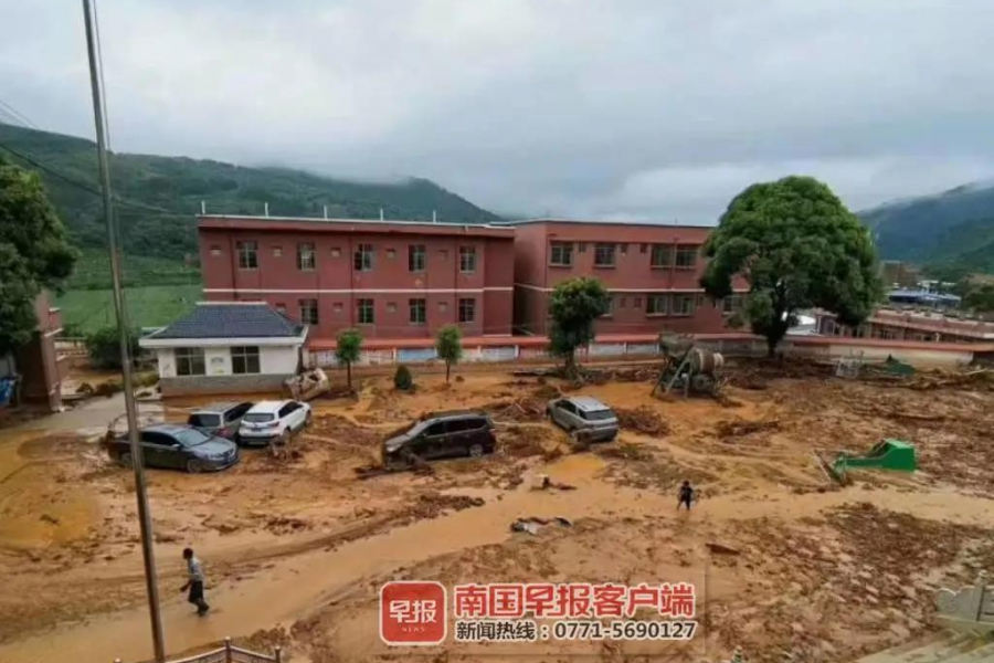 洪峰水位20年一遇！许多车辆“漂流”…雨天开车记住这些可救命 - 靖西市·靖西网