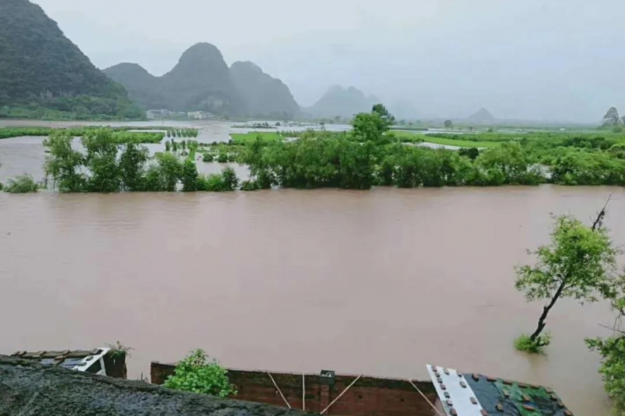 洪峰水位20年一遇！许多车辆“漂流”…雨天开车记住这些可救命 - 靖西市·靖西网