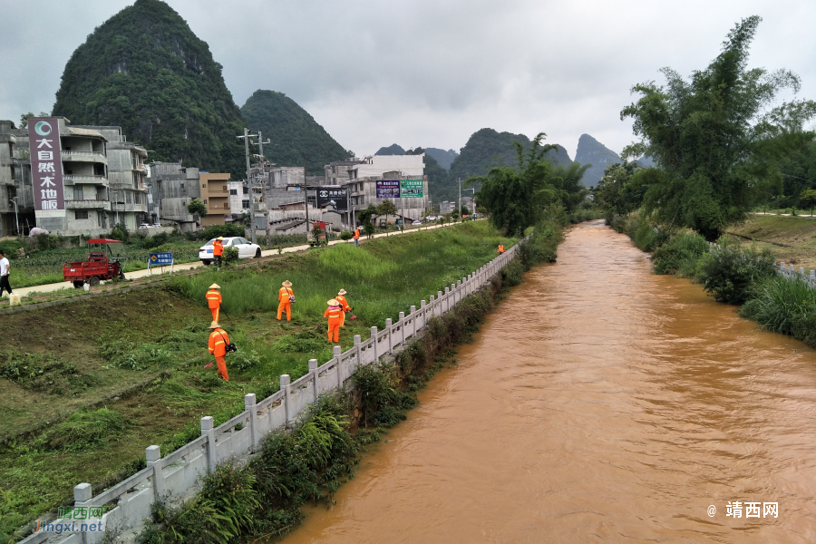 野马河边的杂草已经清理完毕，美哒哒了 - 靖西市·靖西网