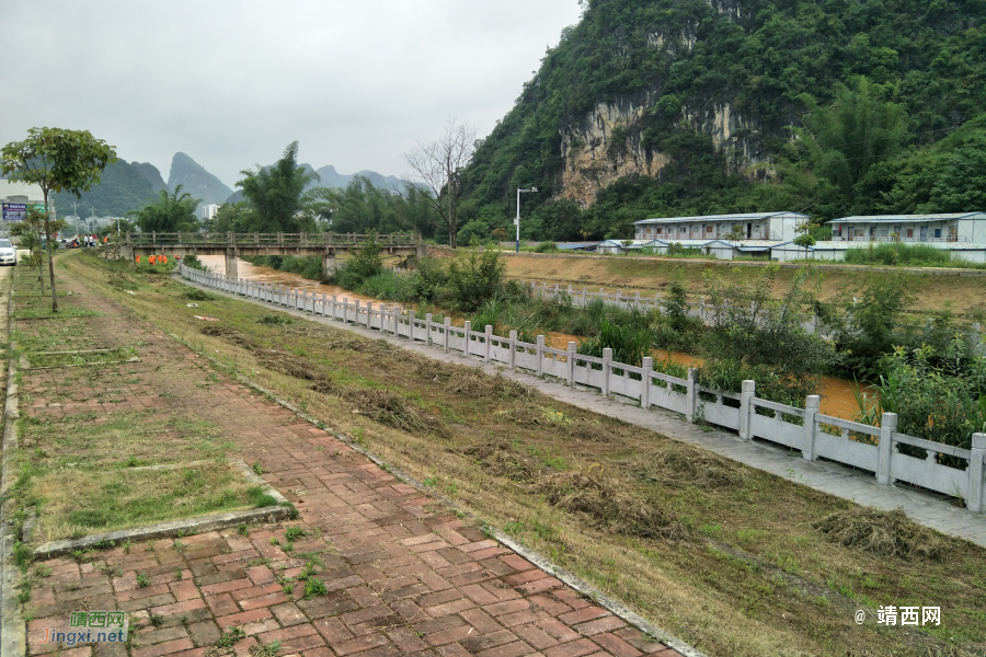 野马河边的杂草已经清理完毕，美哒哒了 - 靖西市·靖西网