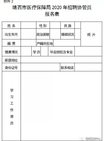 2020年靖西市医疗保障局招聘协管员公告 - 靖西市·靖西网