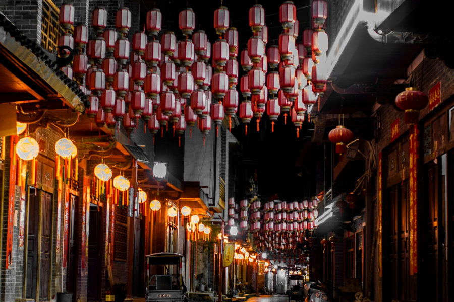 半夜人少去拍旧州街景，并创词一首 - 靖西市·靖西网