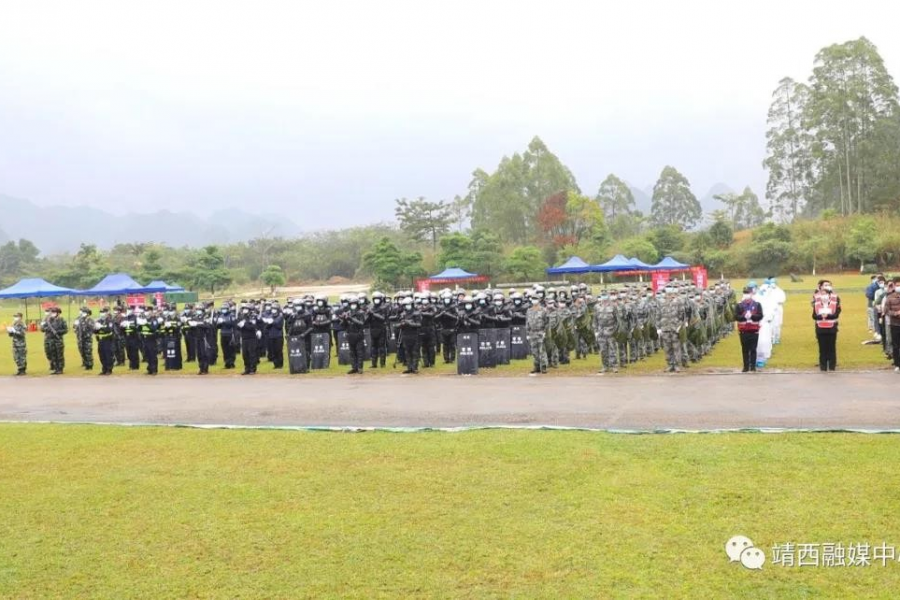 百色市 2020 年边境军警民联防演练在靖西举行 - 靖西市·靖西网