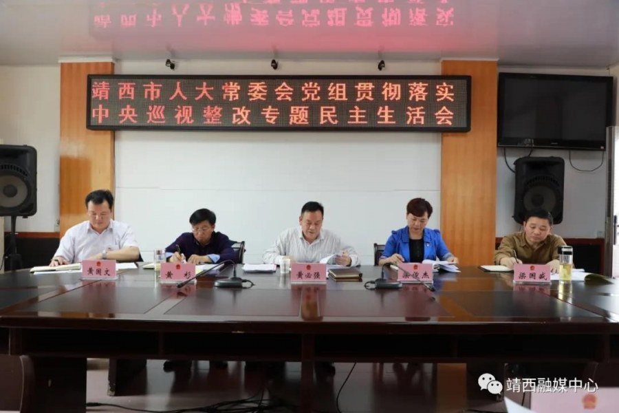 靖西市人大常委会党组召开落实中央第二巡视组巡视广西反馈意见整改工作专题民主生活会 - 靖西市·靖西网