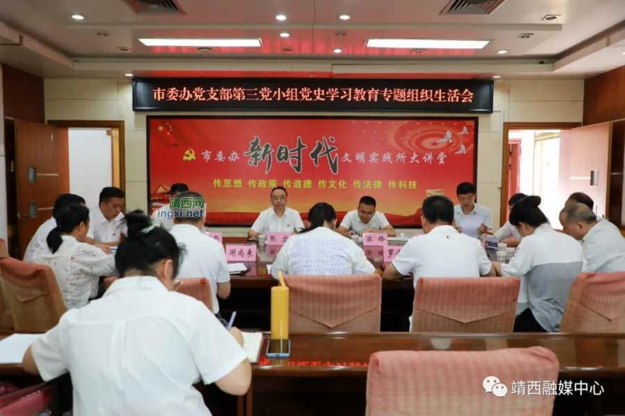 靖西市市委办党支部召开党史学习教育专题组织生活会 - 靖西市·靖西网