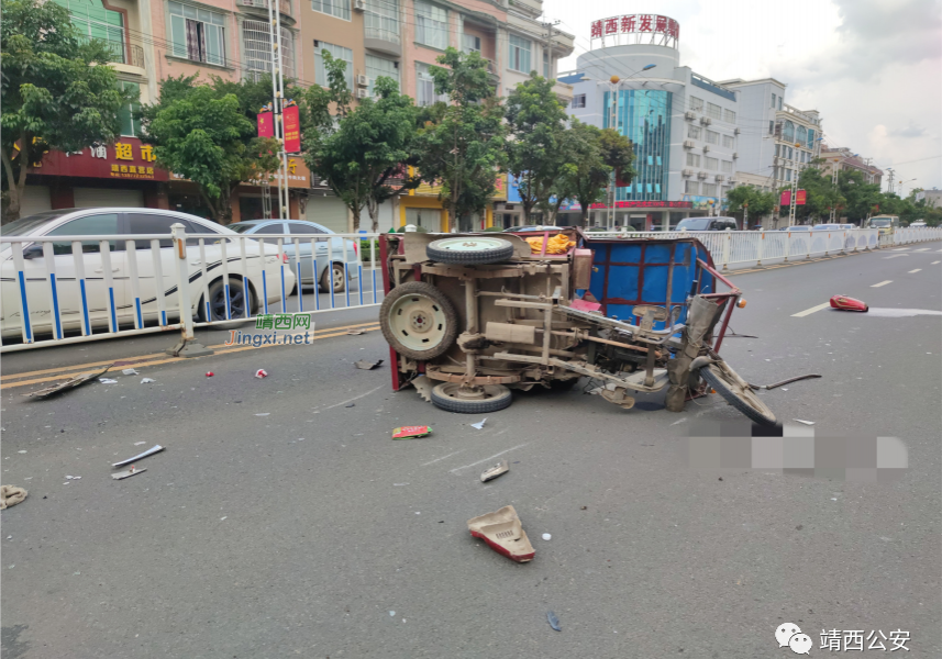 严惩！靖西一辆三轮车为逃避检查猛然掉头引发交通事故 - 靖西市·靖西网