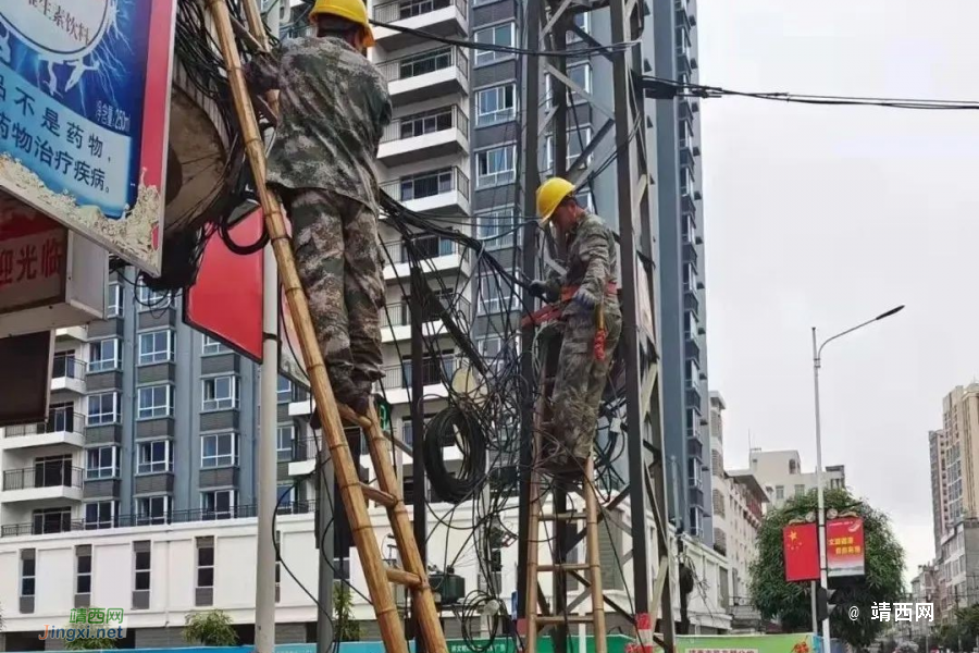 靖西市城市管理监督局：整治城市线缆乱象显成效 - 靖西市·靖西网