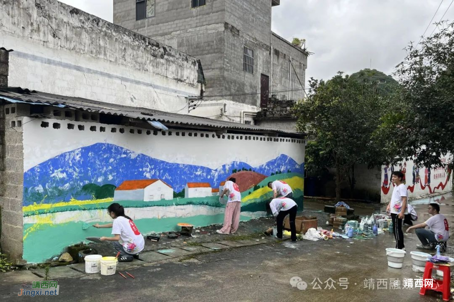 各乡镇手绘墙画扮靓乡村 绘就文明新风 - 靖西市·靖西网