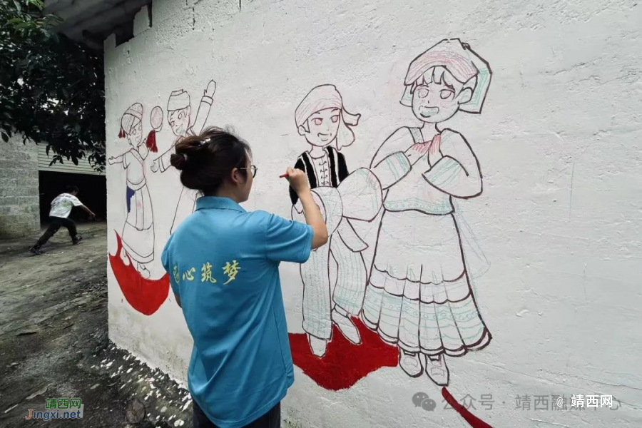 各乡镇手绘墙画扮靓乡村 绘就文明新风 - 靖西市·靖西网